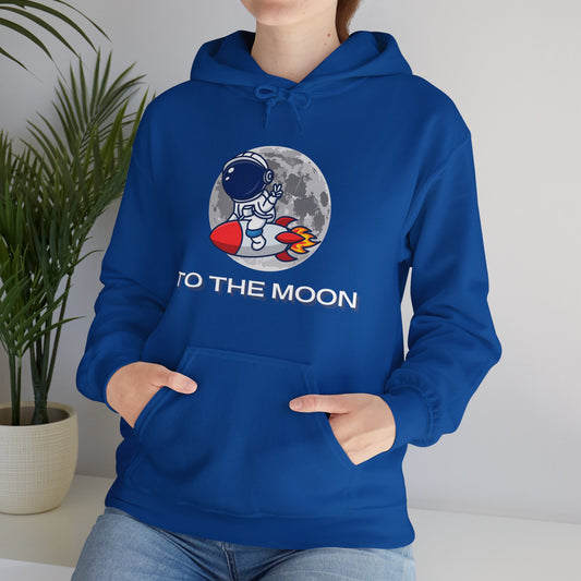 Gildan_To The Moon_Astronaut_Unisex Heavy Blend™ Hooded Sweatshirt