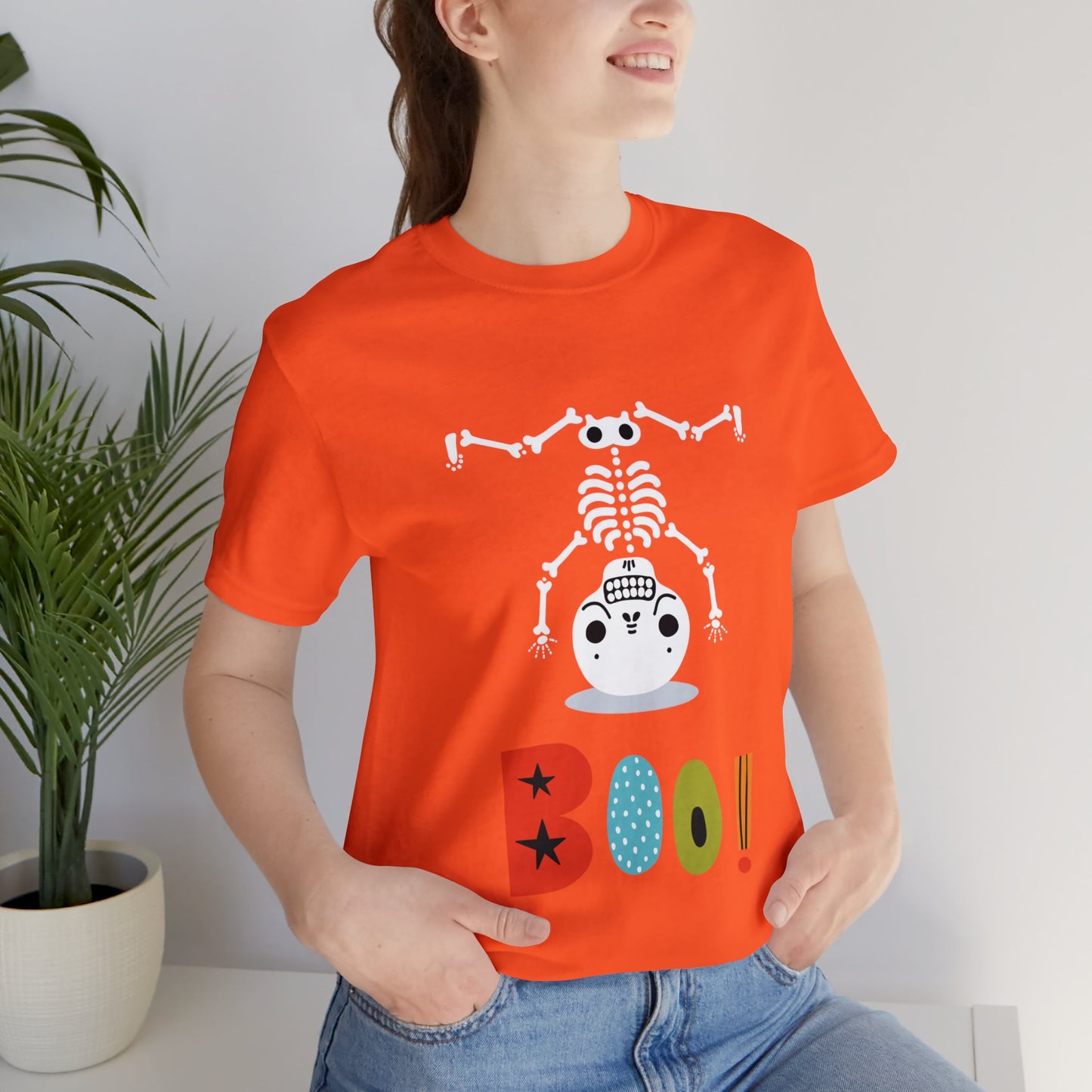 Colorful Skeleton Happy Halloween - T-ShirtUnisex Jersey Short Sleeve Tee