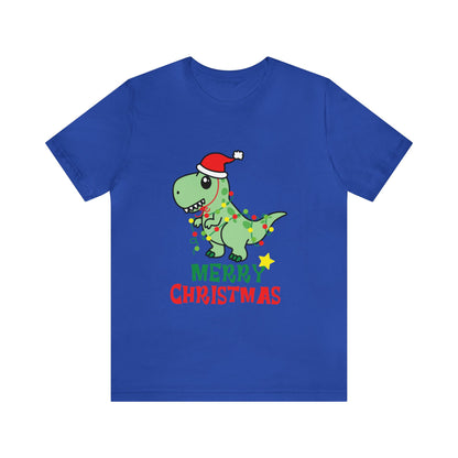 Bella+Canvas_Merry Christmas Dino_Unisex Jersey Short Sleeve Tee