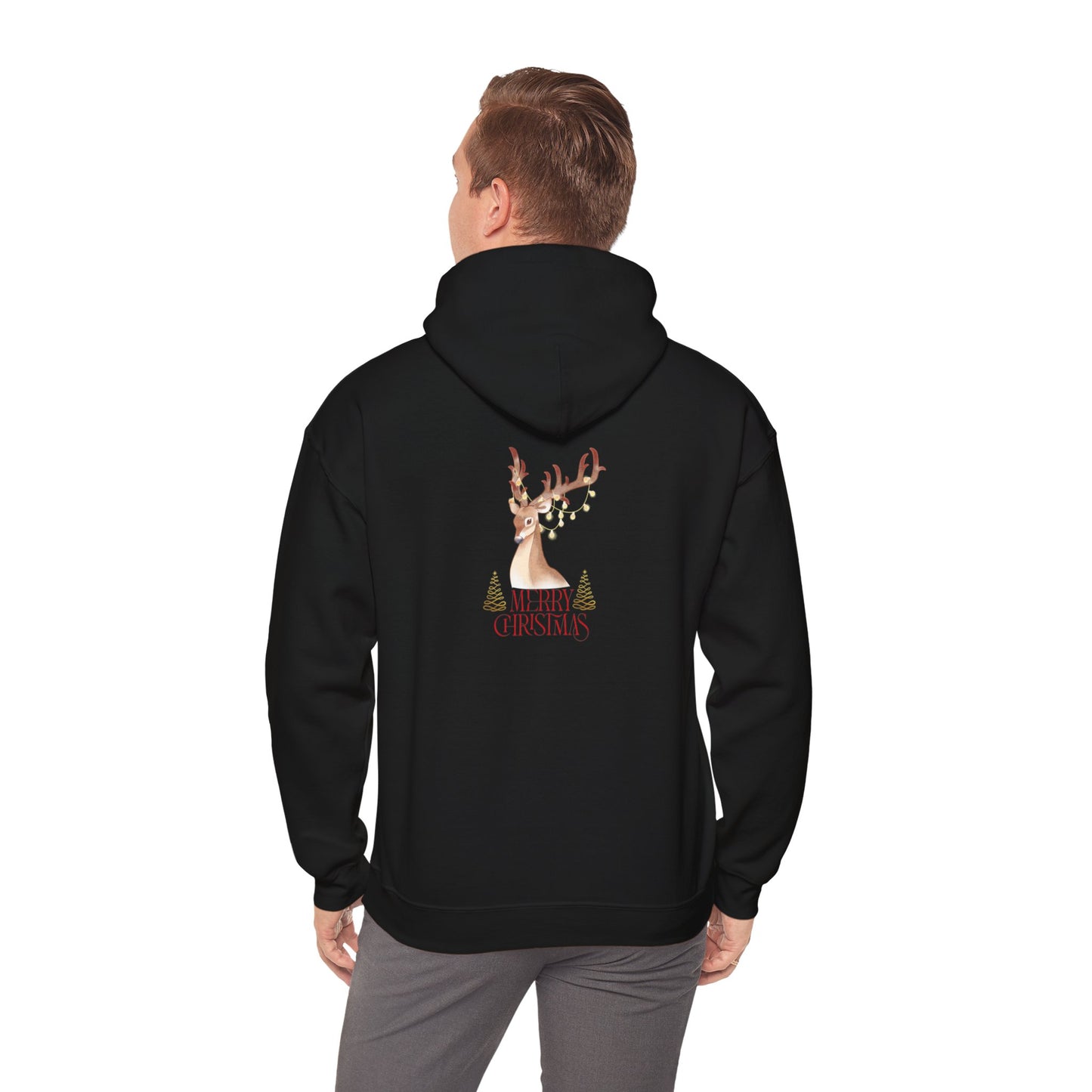 Gildan_Merry Chritmas_ Dino_Unisex Heavy Blend™ Hooded Sweatshirt