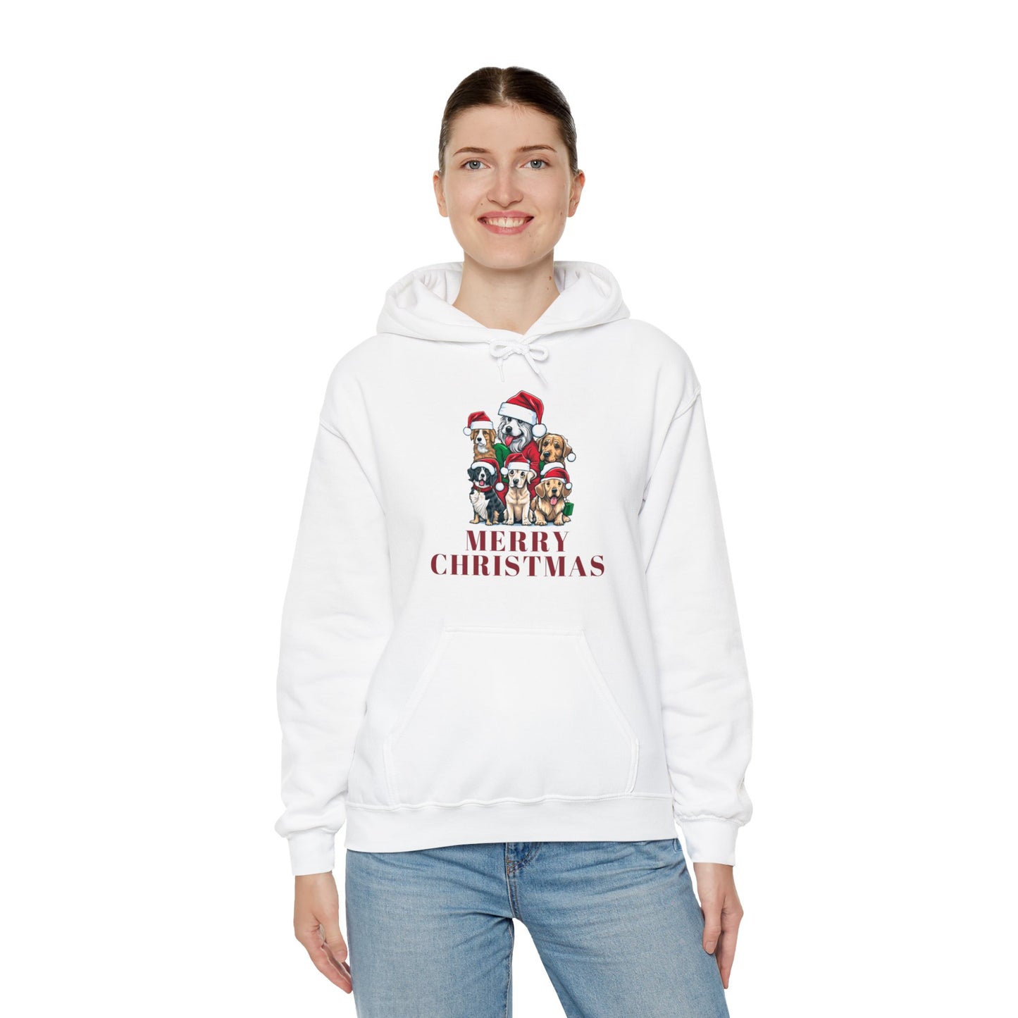 Gildan_Merry Christmas_Unisex Heavy Blend™ Hooded Sweatshirt