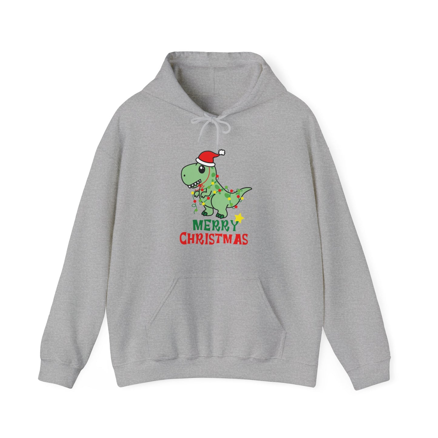 Gildan_Merry Chritmas_ Dino_Unisex Heavy Blend™ Hooded Sweatshirt