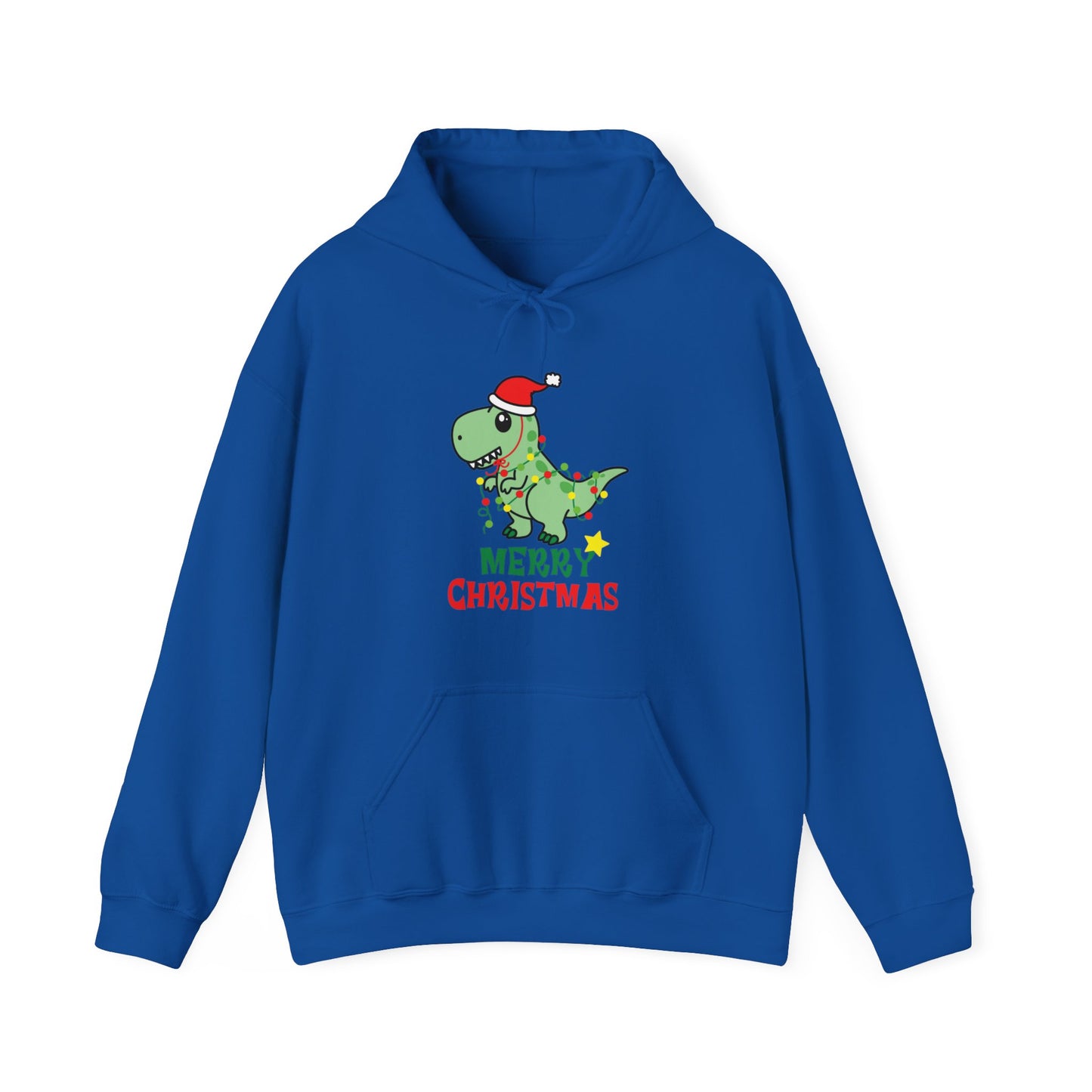 Gildan_Merry Chritmas_ Dino_Unisex Heavy Blend™ Hooded Sweatshirt