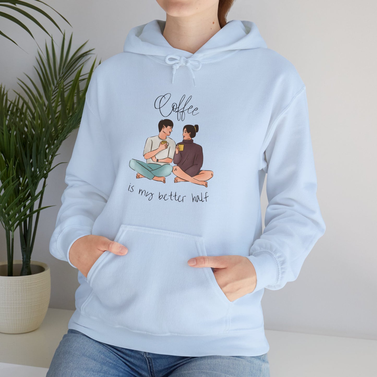 Gildan_ You & Me_Coffee_Unisex Heavy Blend™ Hooded Sweatshirt