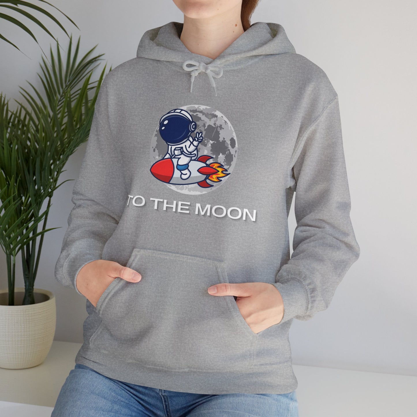 Gildan_To The Moon_Astronaut_Unisex Heavy Blend™ Hooded Sweatshirt