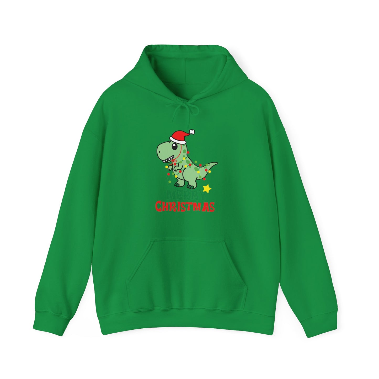 Gildan_Merry Chritmas_ Dino_Unisex Heavy Blend™ Hooded Sweatshirt