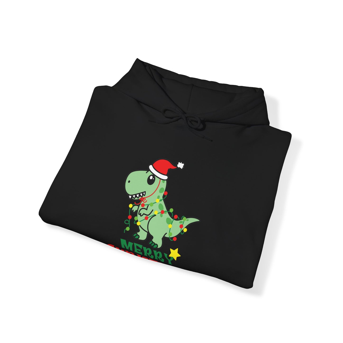 Gildan_Merry Chritmas_ Dino_Unisex Heavy Blend™ Hooded Sweatshirt