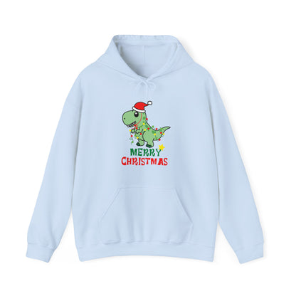 Gildan_Merry Chritmas_ Dino_Unisex Heavy Blend™ Hooded Sweatshirt