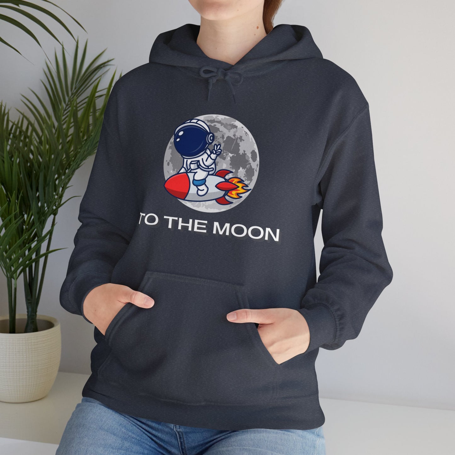 Gildan_To The Moon_Astronaut_Unisex Heavy Blend™ Hooded Sweatshirt