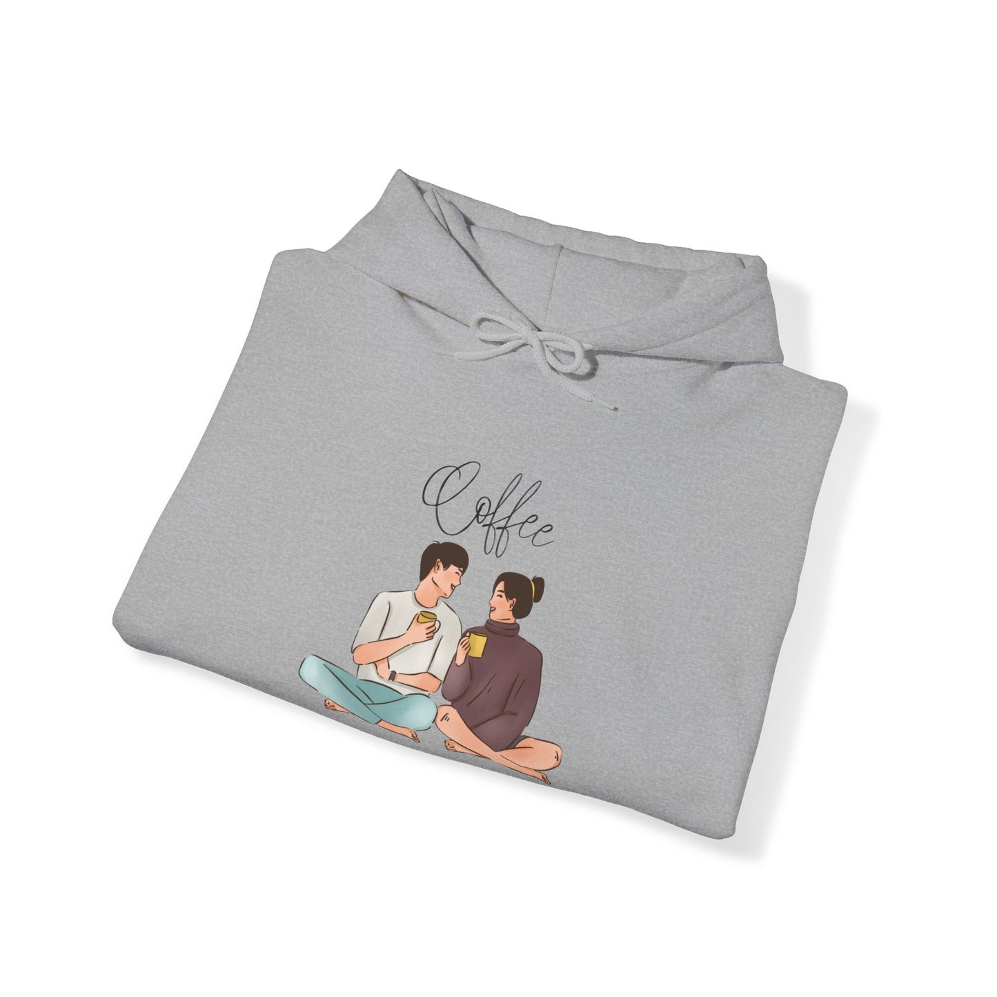 Gildan_ You & Me_Coffee_Unisex Heavy Blend™ Hooded Sweatshirt