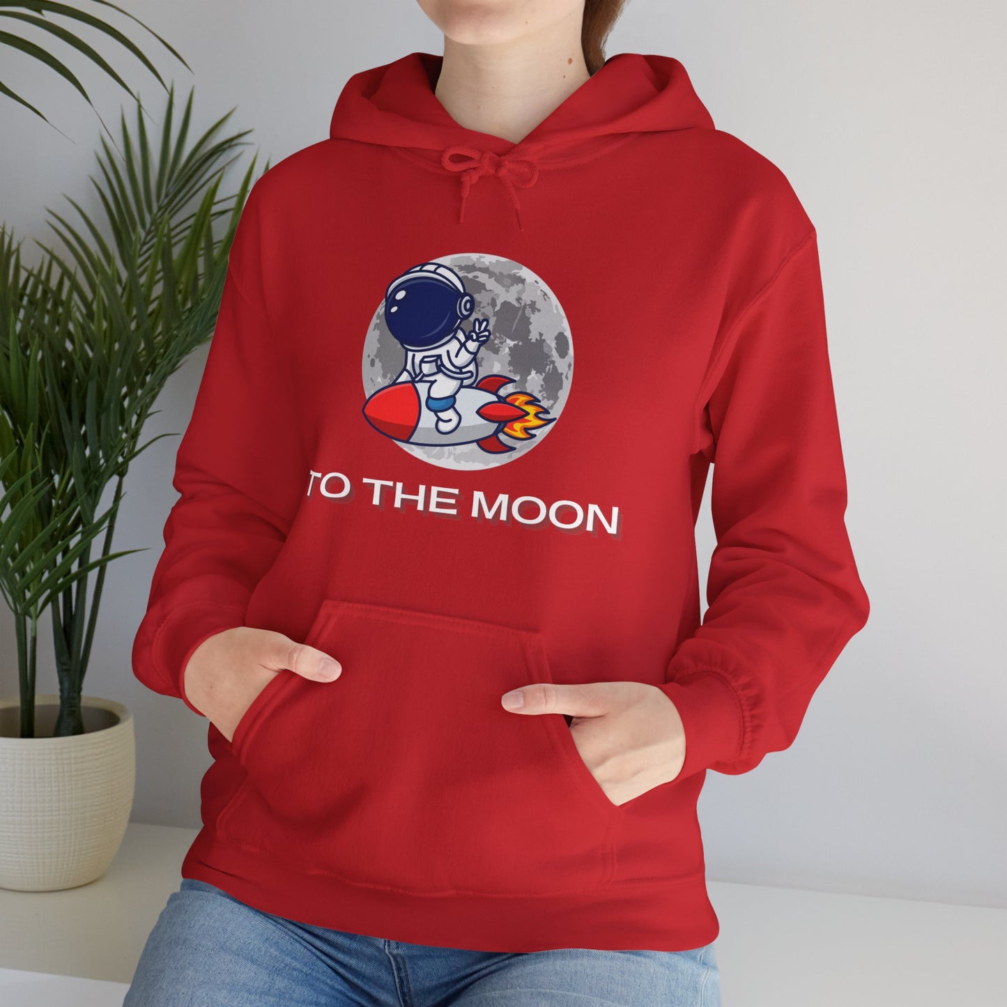 Gildan_To The Moon_Astronaut_Unisex Heavy Blend™ Hooded Sweatshirt