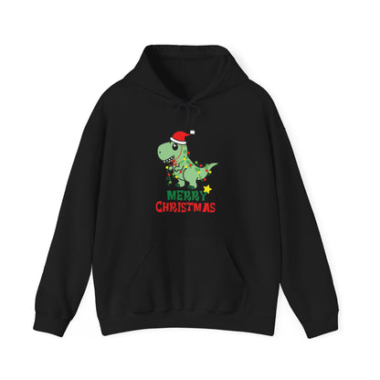 Gildan_Merry Chritmas_ Dino_Unisex Heavy Blend™ Hooded Sweatshirt