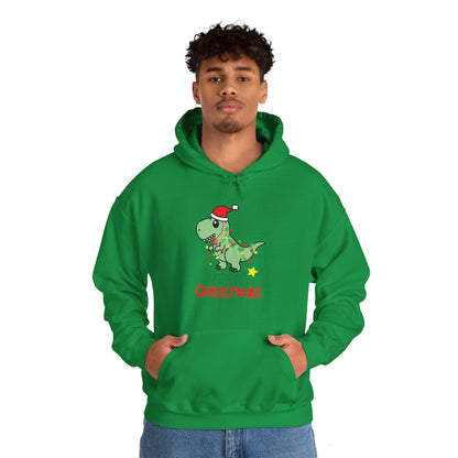 Gildan_Merry Chritmas_ Dino_Unisex Heavy Blend™ Hooded Sweatshirt