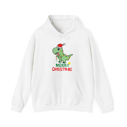 Gildan_Merry Chritmas_ Dino_Unisex Heavy Blend™ Hooded Sweatshirt