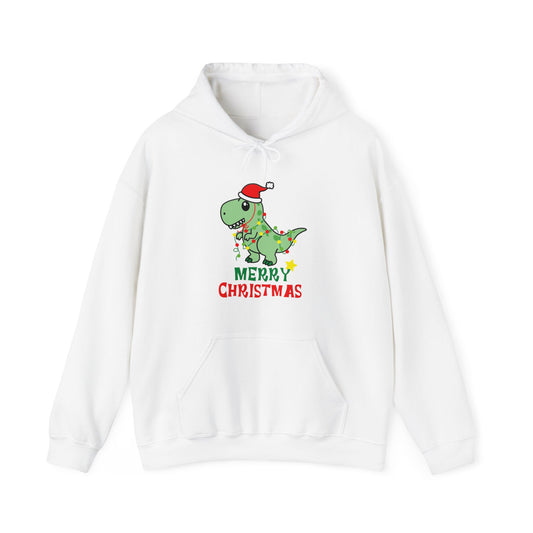 Gildan_Merry Chritmas_ Dino_Unisex Heavy Blend™ Hooded Sweatshirt