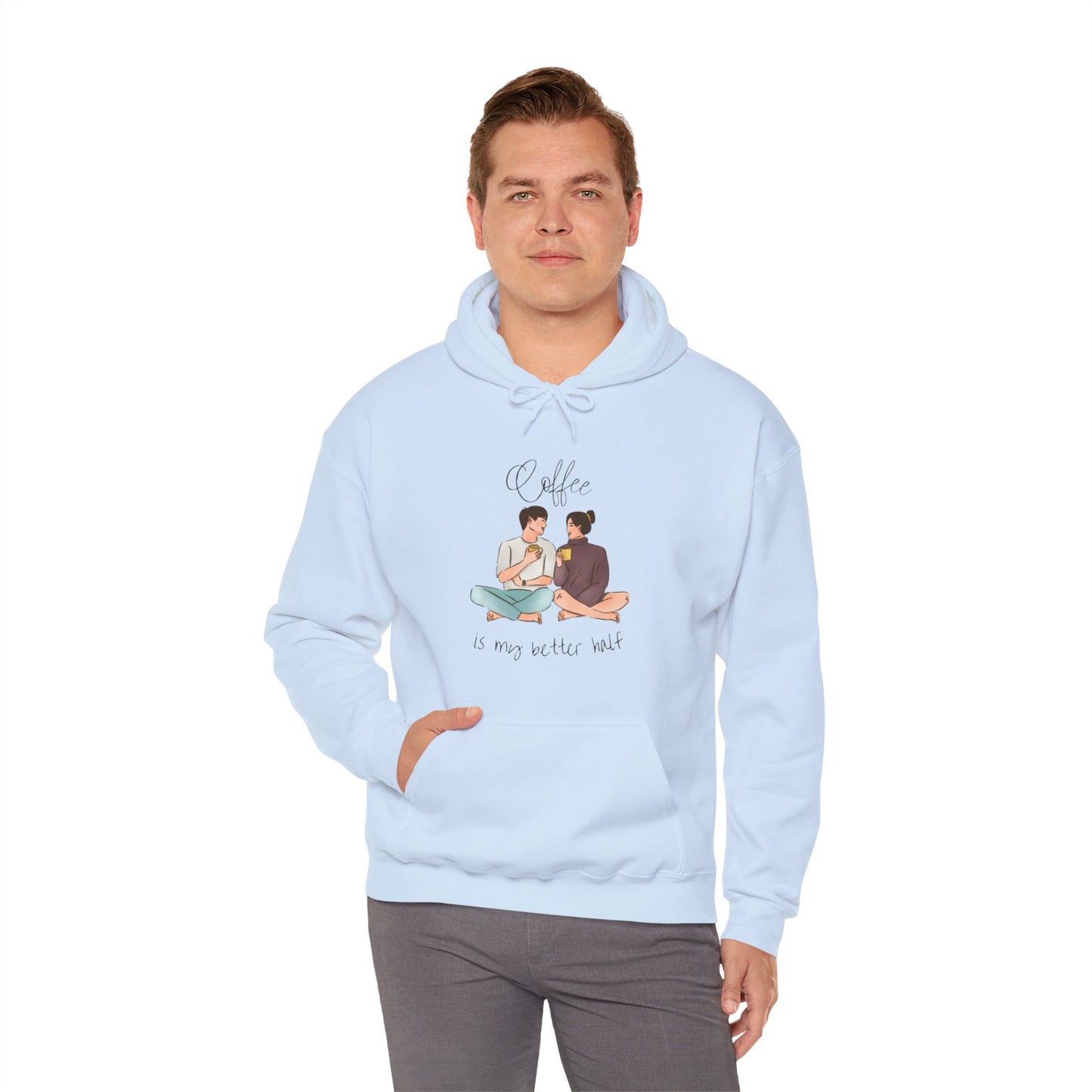 Gildan_ You & Me_Coffee_Unisex Heavy Blend™ Hooded Sweatshirt