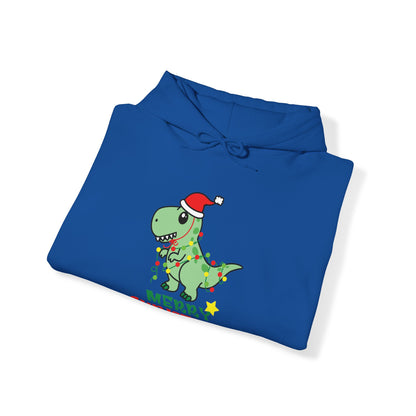 Gildan_Merry Chritmas_ Dino_Unisex Heavy Blend™ Hooded Sweatshirt