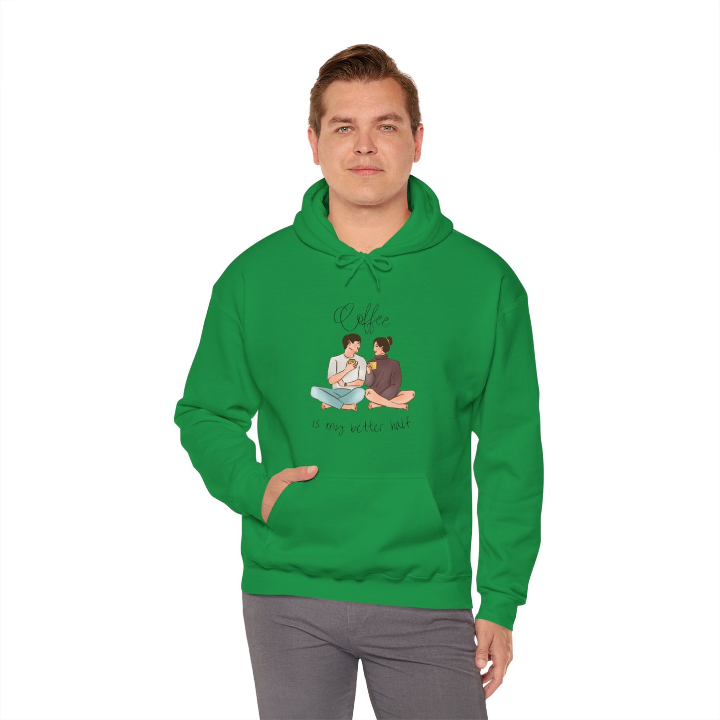 Gildan_ You & Me_Coffee_Unisex Heavy Blend™ Hooded Sweatshirt