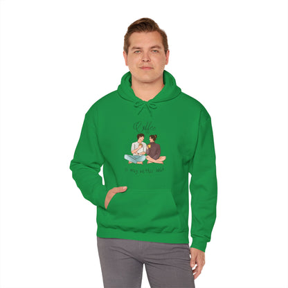 Gildan_ You & Me_Coffee_Unisex Heavy Blend™ Hooded Sweatshirt