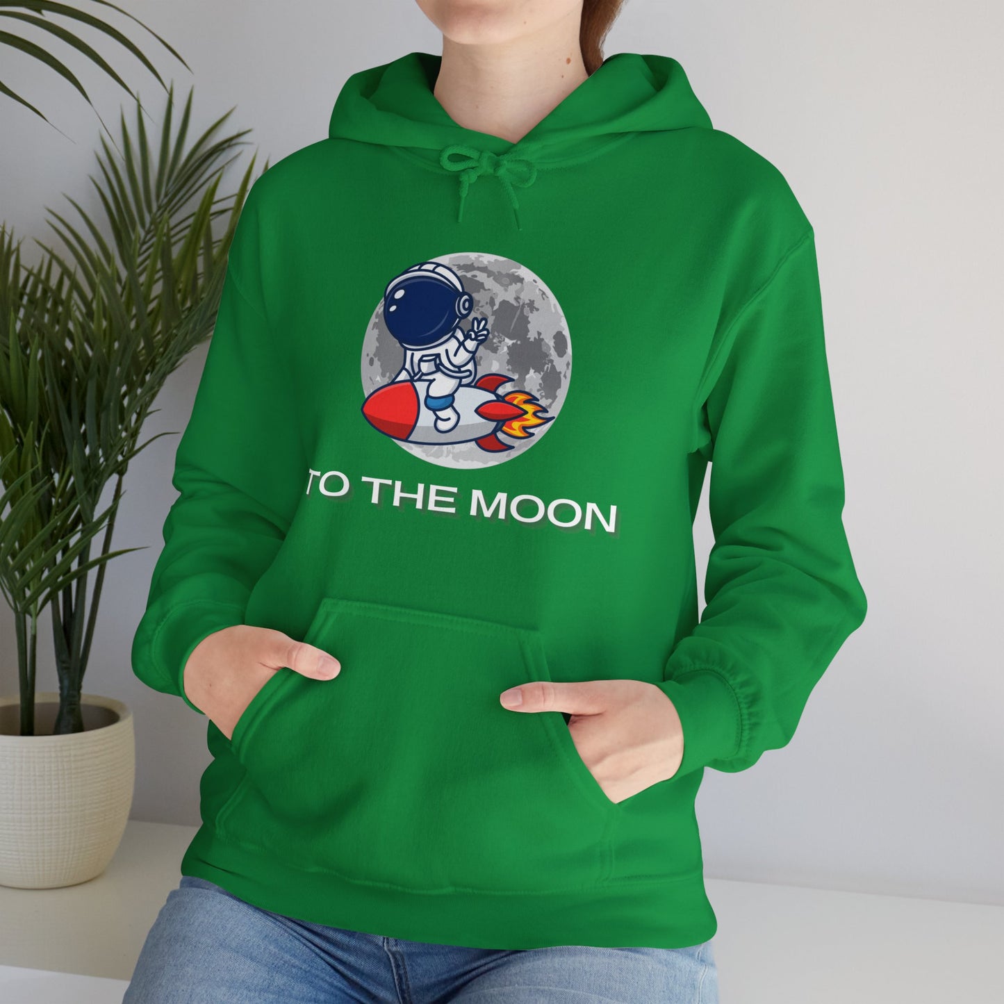 Gildan_To The Moon_Astronaut_Unisex Heavy Blend™ Hooded Sweatshirt