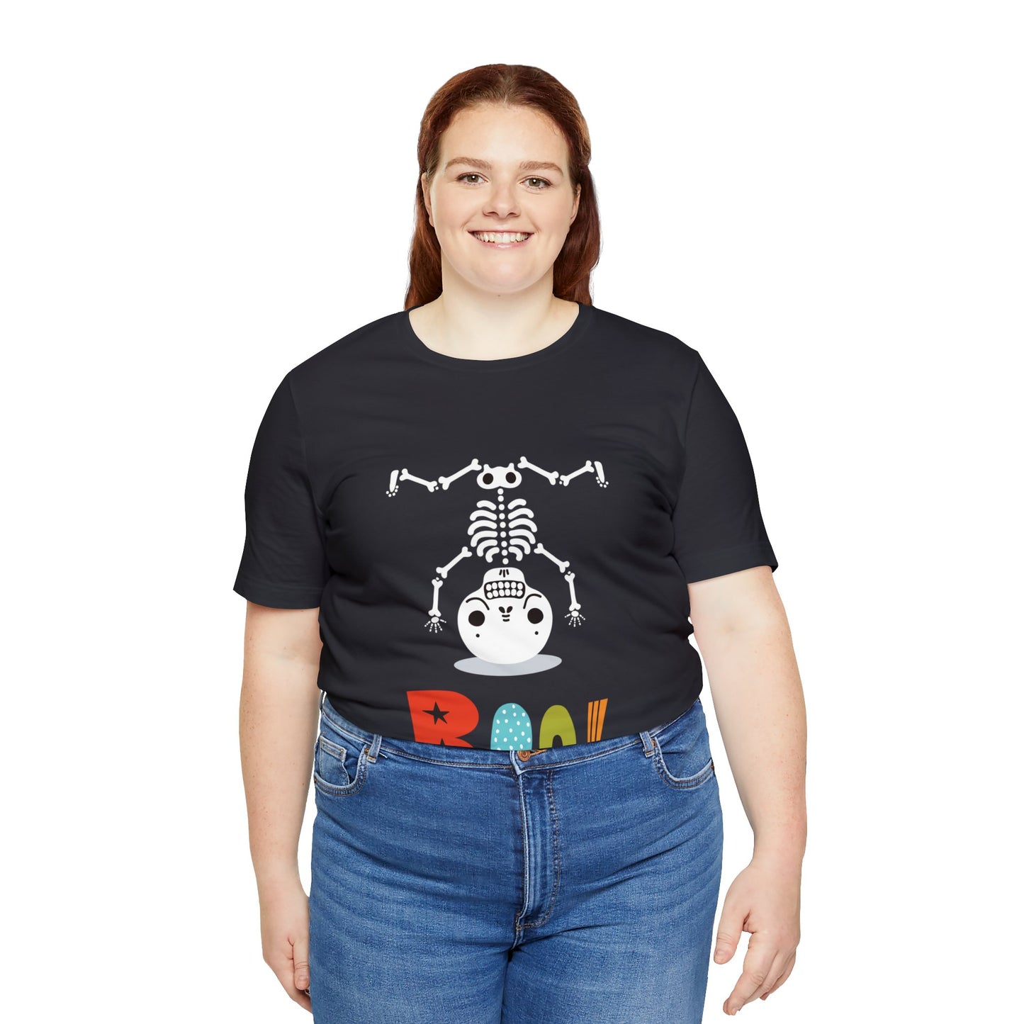 Colorful Skeleton Happy Halloween - T-ShirtUnisex Jersey Short Sleeve Tee